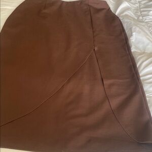 Abercrombie & Fitch Brown Asymmetrical Pencil Skirt